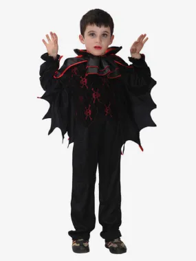 Halloween Devil Costumes For Kids Black Polyester Fiber Cloak Clothing Holiday Vampire Costume Full Set